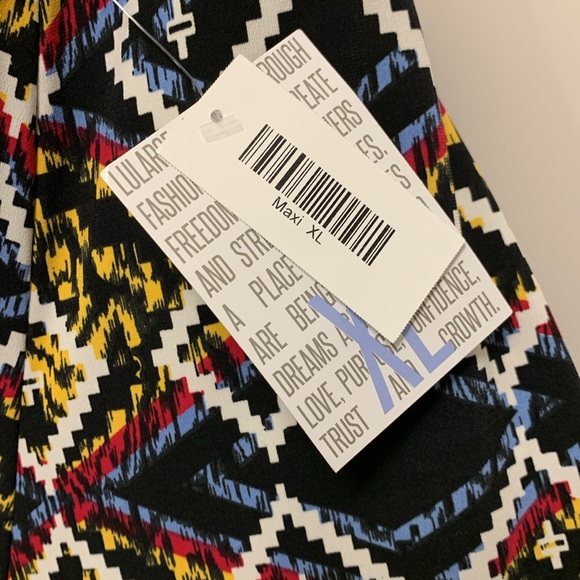 LuLaRoe XL Aztec multicolor Maxi dress - Picture 2 of 4
